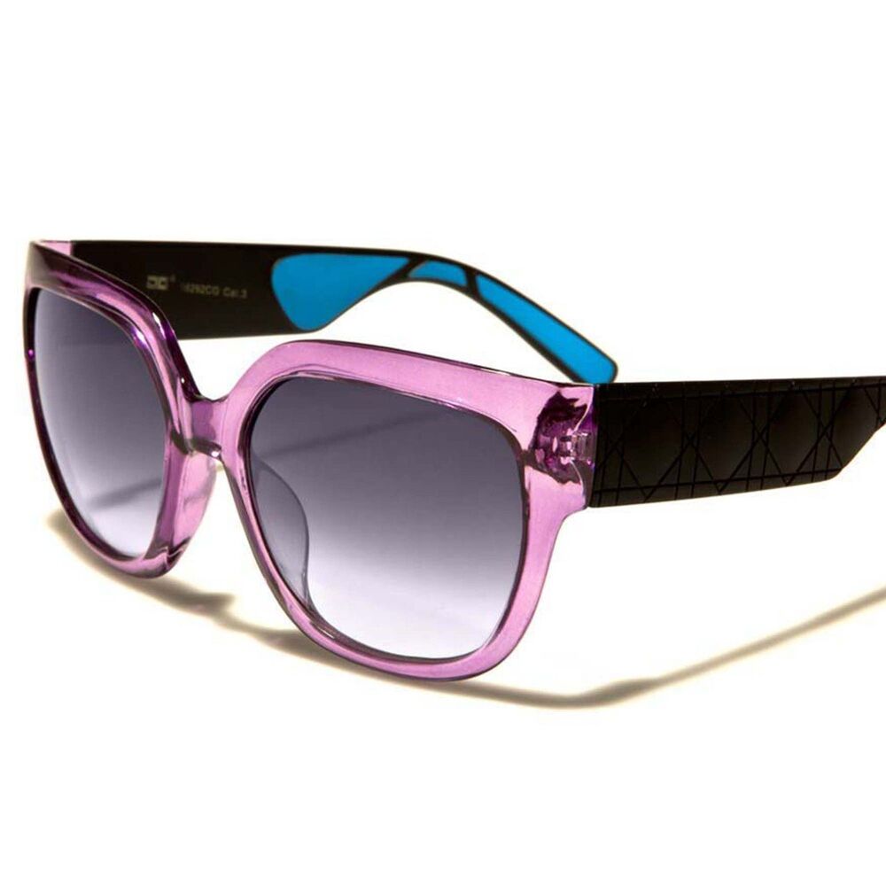 Vintage Fashion Stylish Elegant Purple Womens Designer Oversized Sunglasses